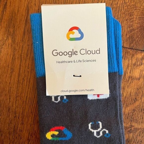 Sock Club Google Cloud Logo Socks Adult One Size Novelty Computer Tech Nerd NWT - Picture 2 of 5
